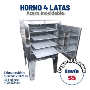 Horno 4 latas 58x60x107 cm