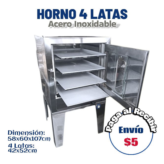 Horno 4 latas 58x60x107 cm