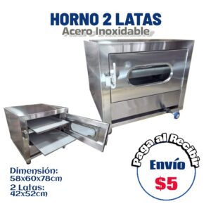 Horno 2 latas 58x60x78 cm