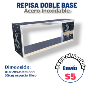 Repisa de 2 niveles 110x28 cm