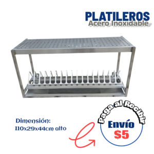 Platillero accesorio 2 niveles 110x28x44 cm