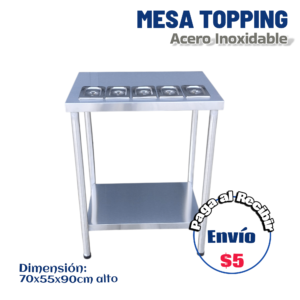 Mesa Topping pequeña 70x55x90 cm