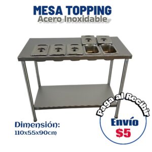 Mesa Topping mediana 110x55x90 cm